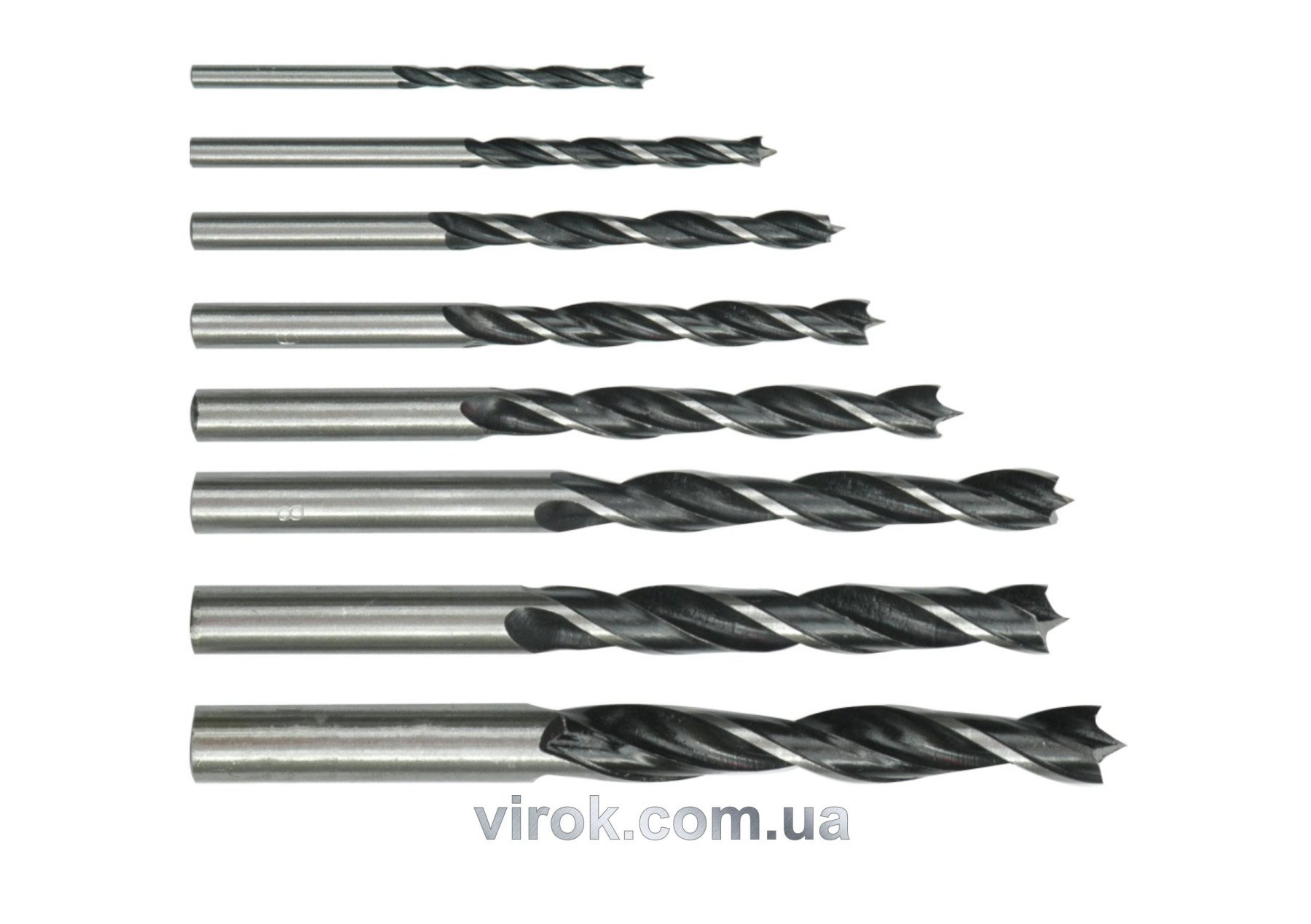 STHOR Набір свердл по дереву . Ø= 3,0 - 10,0 мм, 8 шт.  | 22380