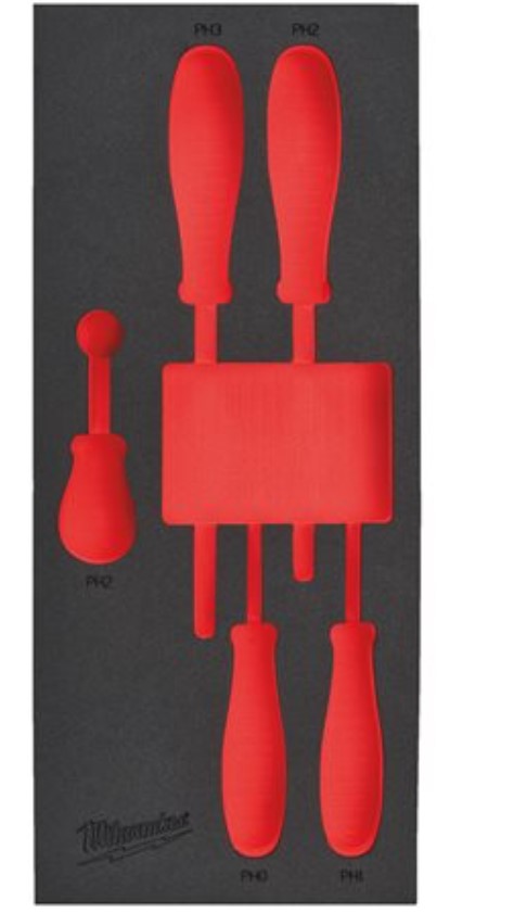 MILWAUKEE Ложемент для викруток PH (5шт) | 4932493671