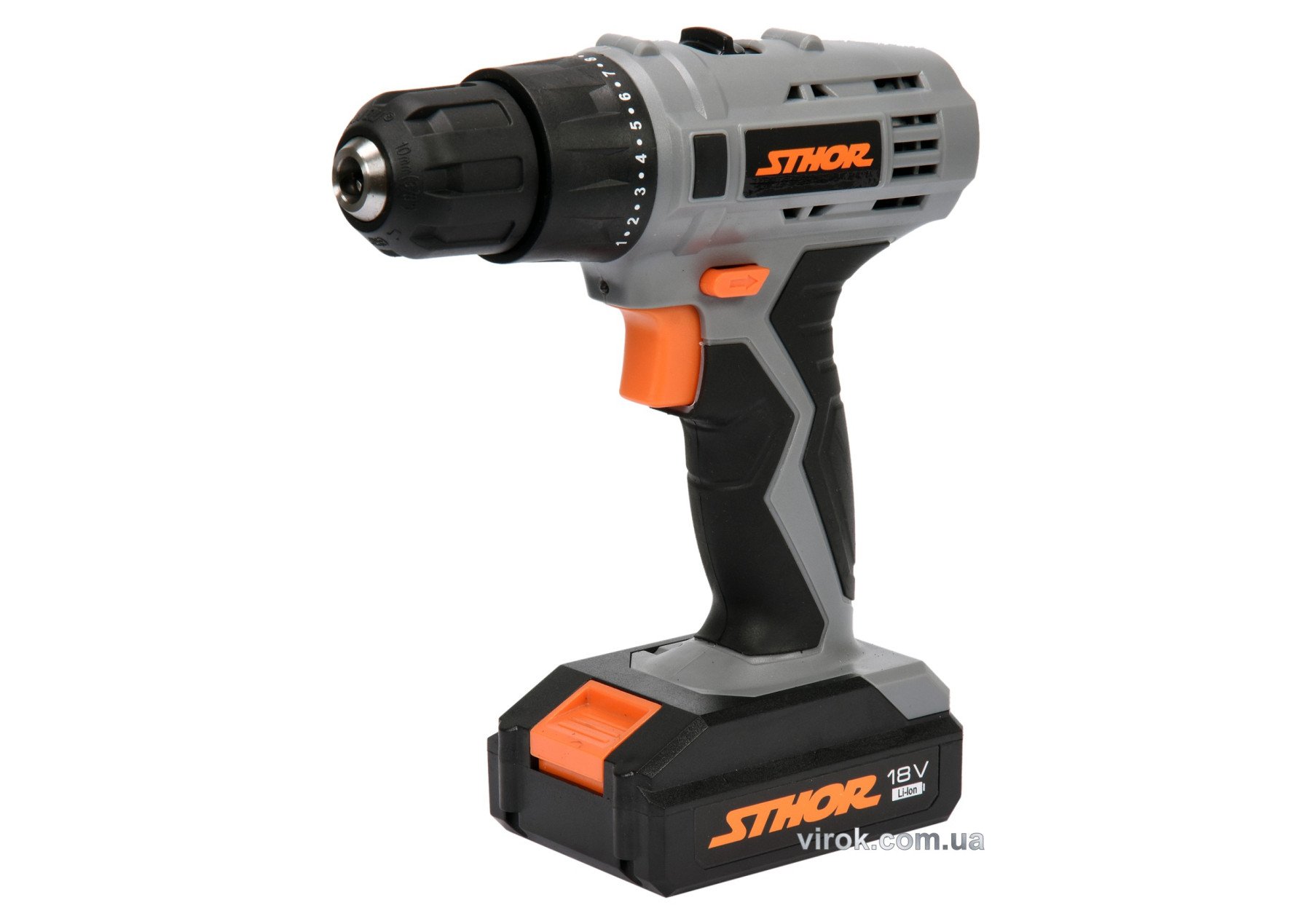 STHOR Шуруповерт акумуляторний : 18V Li-Ion. 2 акум. 1,3 АхГод, КМ- 22 Nm, патрон Ø≤10 мм  | 78972
