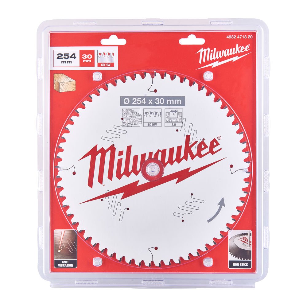 MILWAUKEE Диск пиляльний PFTE , Ø254x30x3,0мм, 60 зуб. | 4932471320