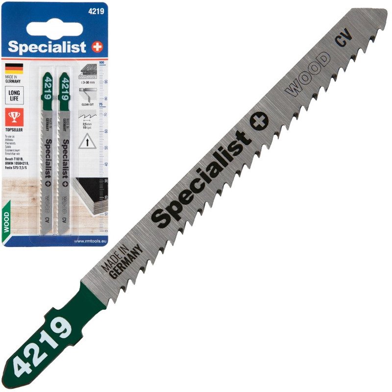 Specialist+ 63-4219 Набір полотен для лобзика T101B, наб. 2 шт