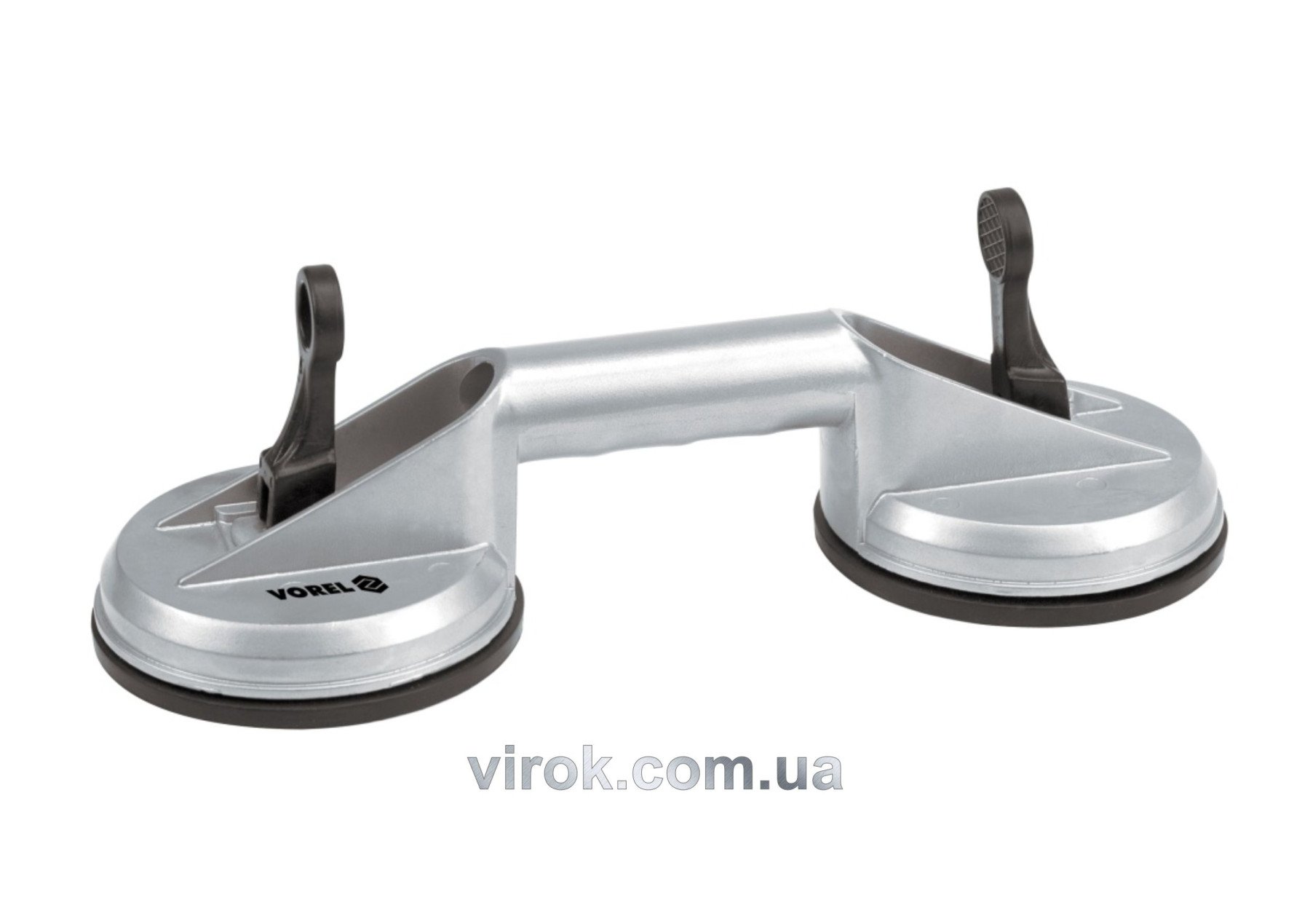 VOREL Присоска для монтажу скла подвійна : d= 115 мм, m= 70 кг, алюміній  | 05312