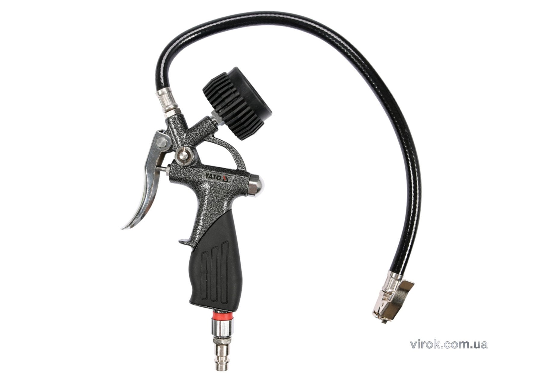 YATO Пістолет для накачування шин YATO з манометром P ≤ 1 MPa, Ø= 1/4"  | YT-23701