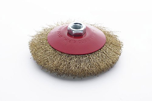 Щётка конус латуневая проволока 125мм (УШМ) APRO