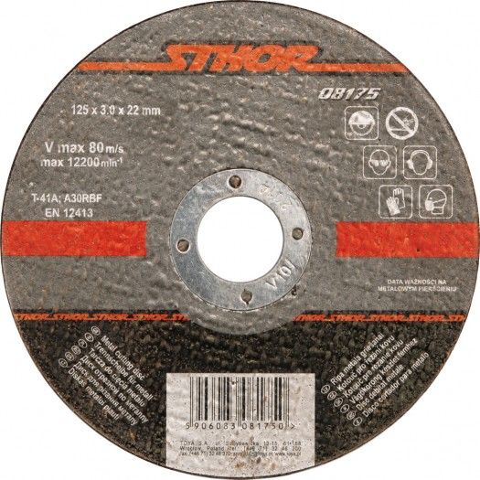 STHOR Диск відрізний по металу : Ø= 115 x 1.0 х22 мм(DW) | 08170