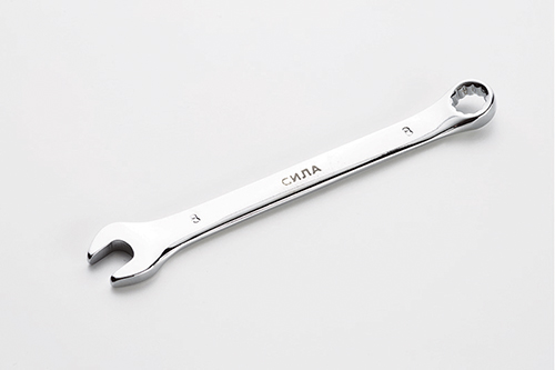 Ключ рожково-накидной полированный CrV 8мм СИЛА