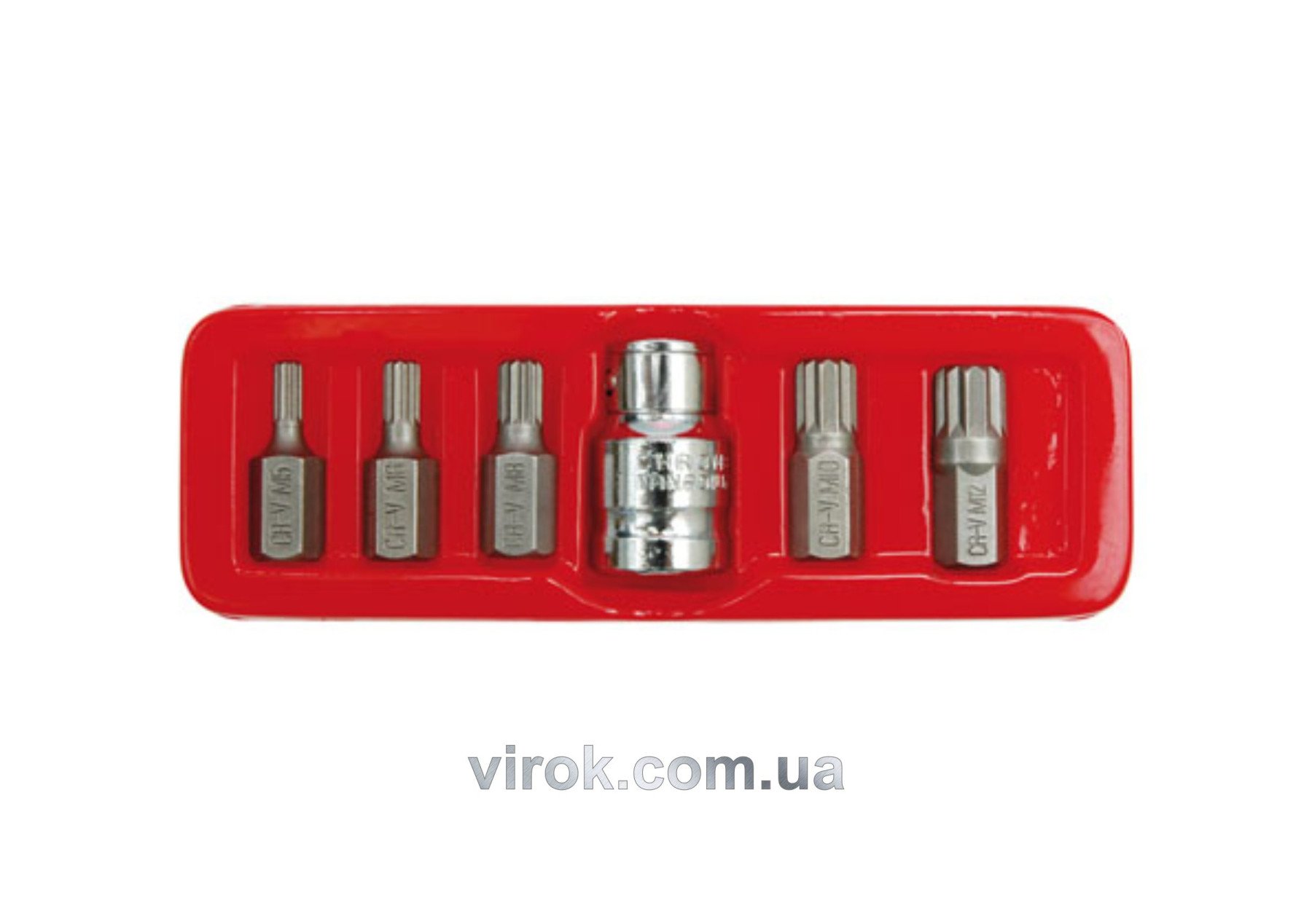 VOREL Насадки викруткові (біта) спеціальні на тріщатку "SPLINE" Набір 6шт.  | 66760