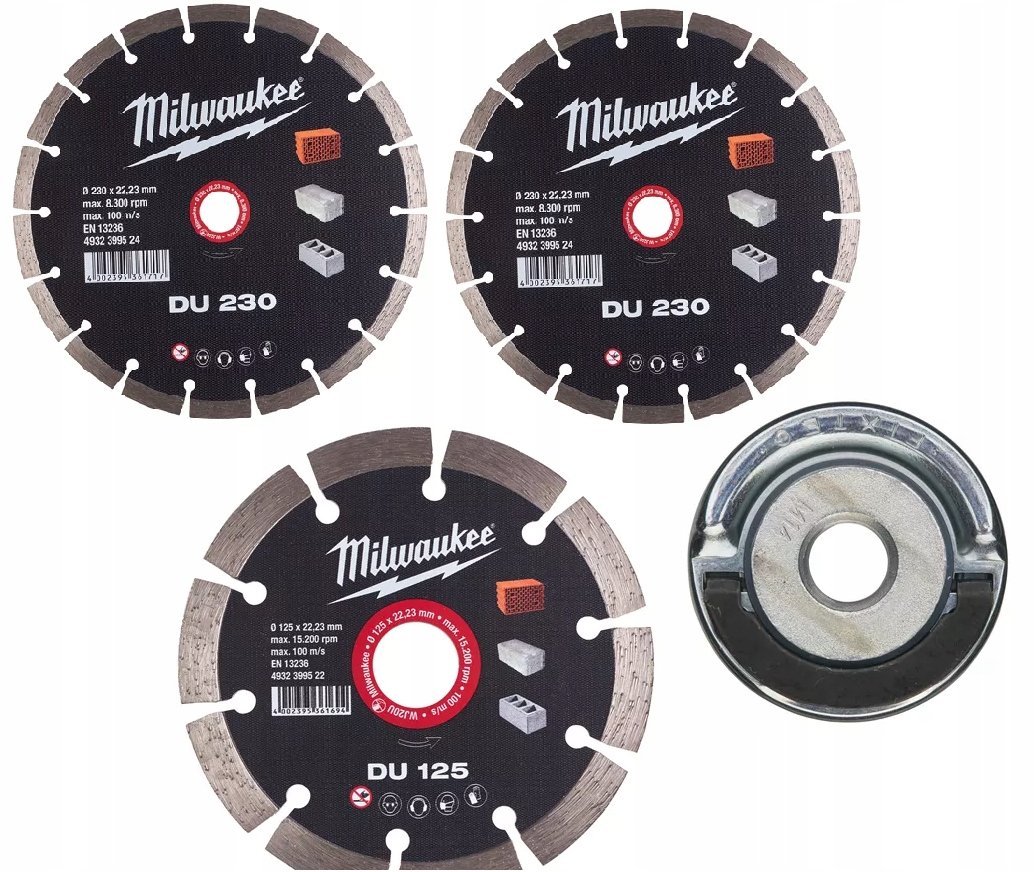 MILWAUKEE Комплект алмазных дисков PROMO DU 230+125+Fixtec гайка XL | 4932478957