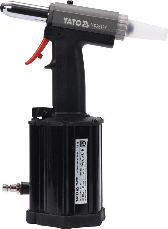 YATO Пневмозаклепочник YATO для нітів Ø= 4,0; 4,8; 5,0; 6,4 мм, 60 л/хв  | YT-36177