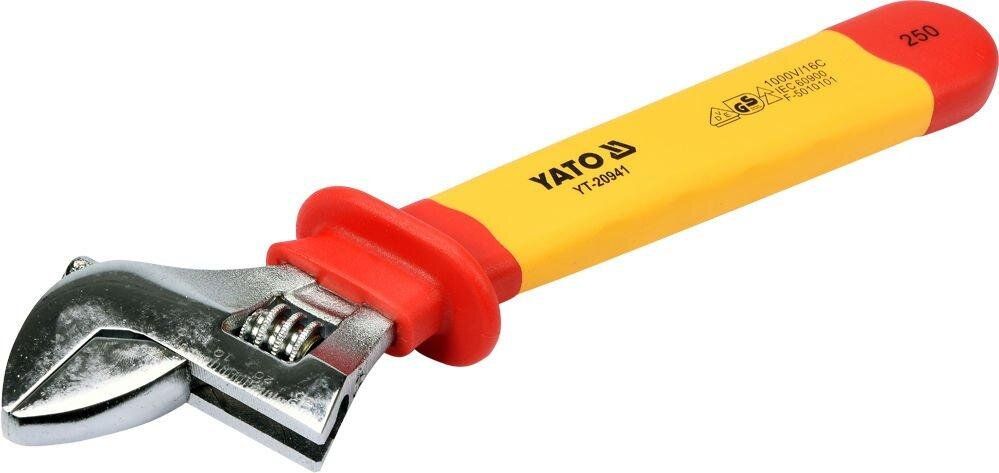 YATO Ключ розвідний YATO : L= 250 мм, ізольований корпус VDE до 1000V  | YT-20941