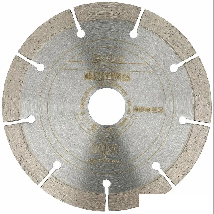 Круг HELLER алмазный сегментный 115х22,23 мм HELLER EcoCUT, керамика, камень (26719)