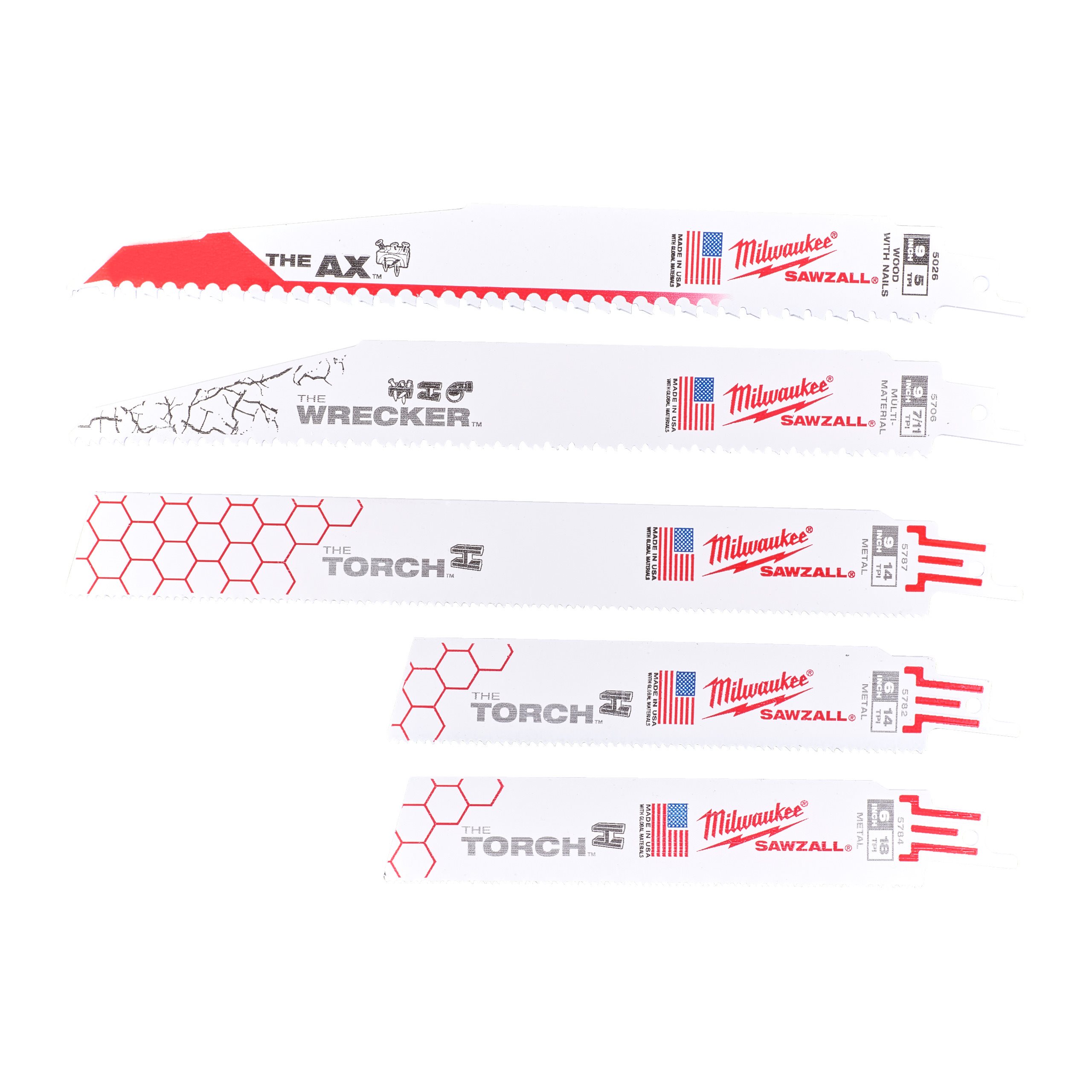MILWAUKEE Набір полотен для шаб. пили SAWZALL , (5шт) | 49222205