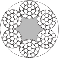 Трос  4,0 мм DIN 3060 (6x19) ЦБ