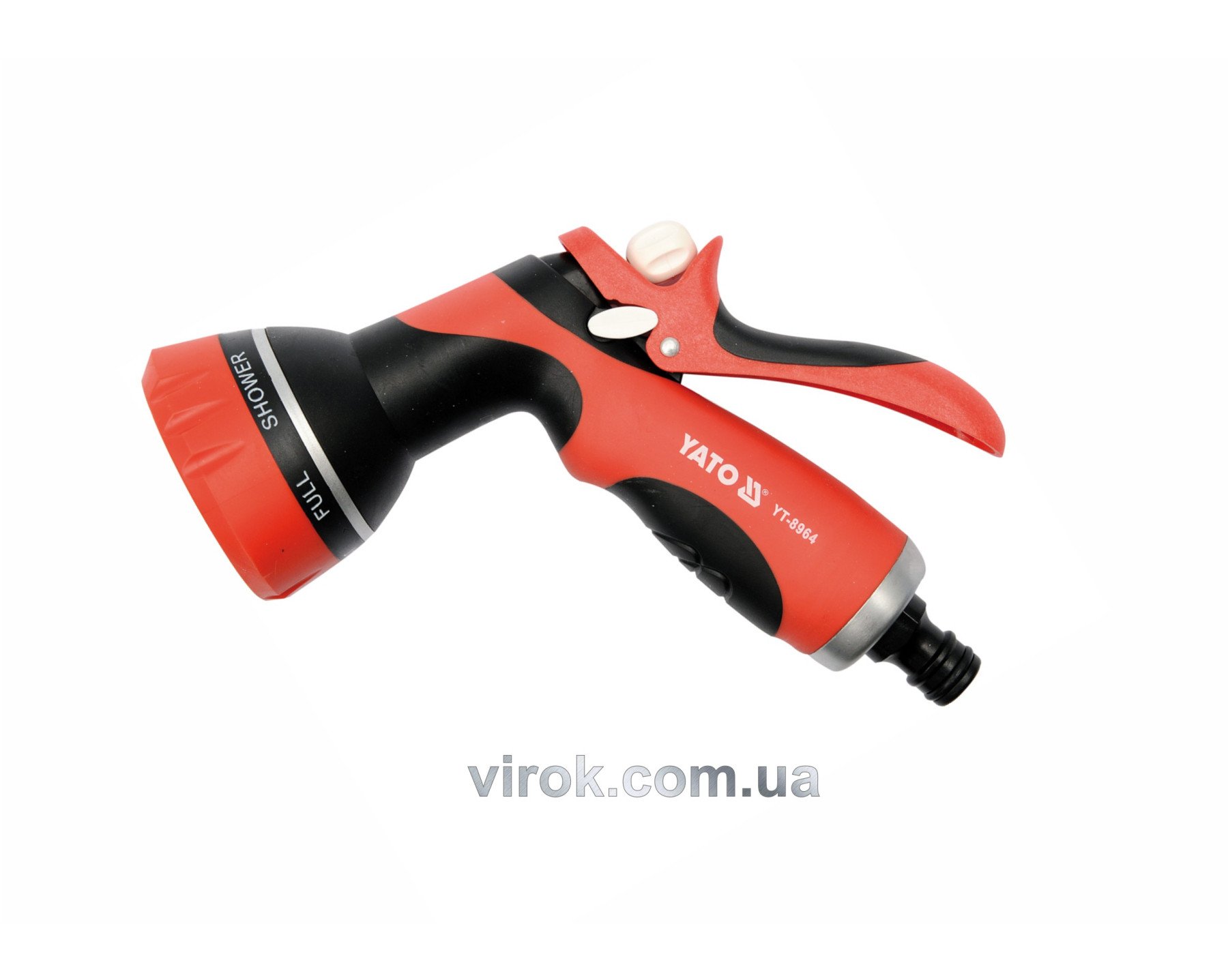 YATO Зрошувач-пістолет 6-режимний YATO до шлангу 1/2", ABS-пластик + алюміній  | YT-8964