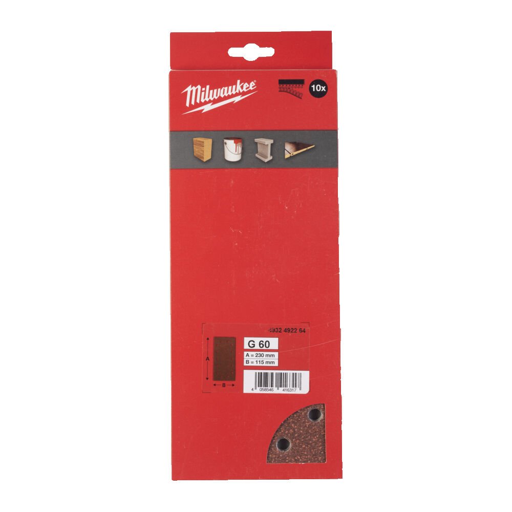 MILWAUKEE Шлифовальные листы 115 X 230 H&L GR 60 - 10 PCS | 4932492264