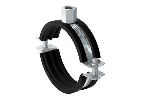 Хомут трубный 75-80мм (2 1/2'') М8/М10 с комб. гайкой APRO