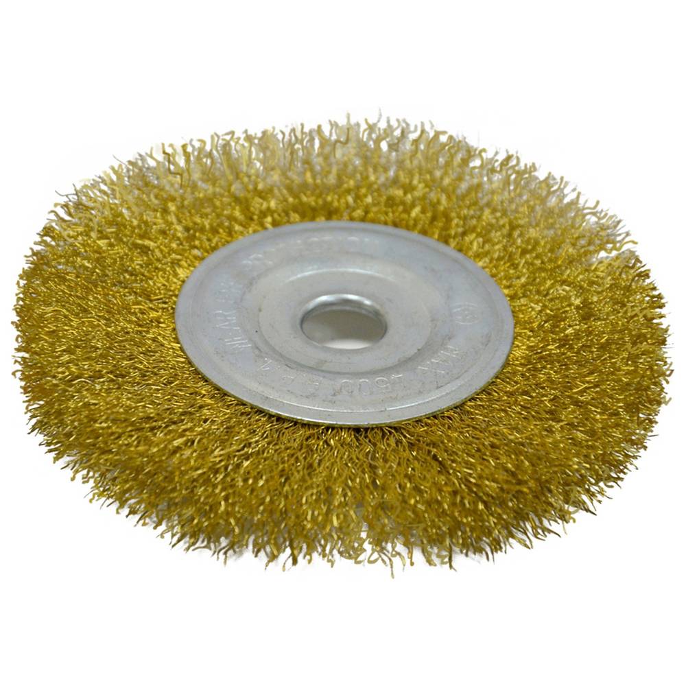 Щітка крацовка дискова, латунна, 200х22,2мм Spitce | 18-057