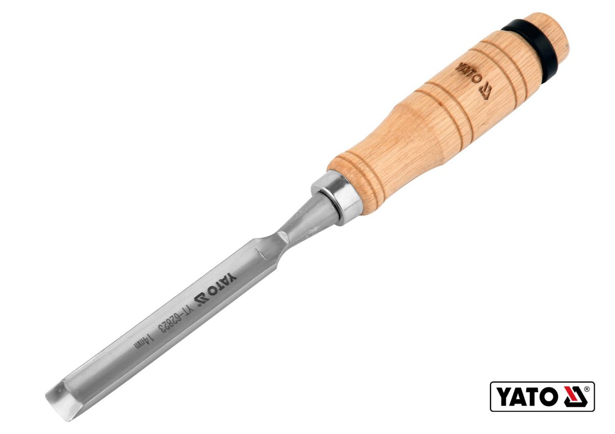 YATO Стамеска напівкругла YATO : b= 14 мм, клинок- 125 мм, дерев'яна ручка- 112 мм  | YT-62823