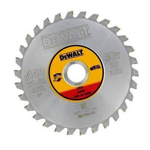 Диск пилковий DeWALT, METAL CUTTING , 140 х 20 мм, зубів 30, TCG, кут 1,5 градусів,  4200 об/хв