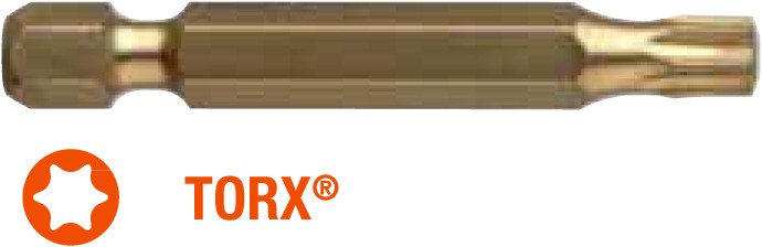 USH Насадка викруткова ISOTIN TORX T15 x 50 мм Torsion. титанова подовжена, Уп. 10 шт. | UUSG0203655