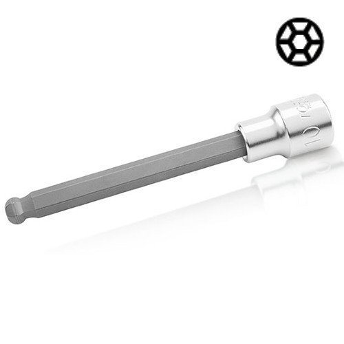 Насадка шестигранник HEX TOPTUL 8 мм 140мм 1/2" с шаром BCSA1608