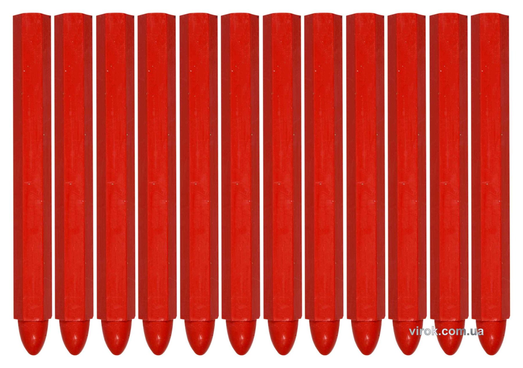 YATO Крейда маркувальна для різних поверхонь YATO : 120 x 12 мм, червона, 12 шт  | YT-69932