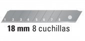 TRUPER Лезо змінне для ножа 18мм, надміцне, SK2 (10шт) // REP-CUT-6X