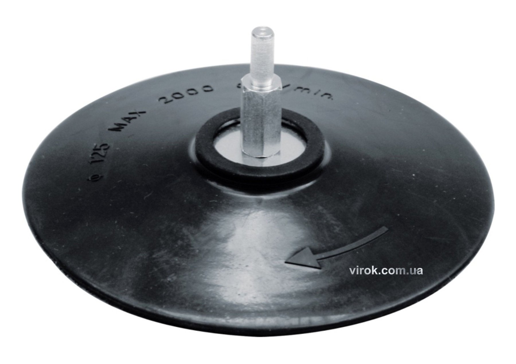 VOREL Круг-насадка шліфувальна з липучкою : Ø-125мм HEX(6-гран. хвостовик)  | 08312