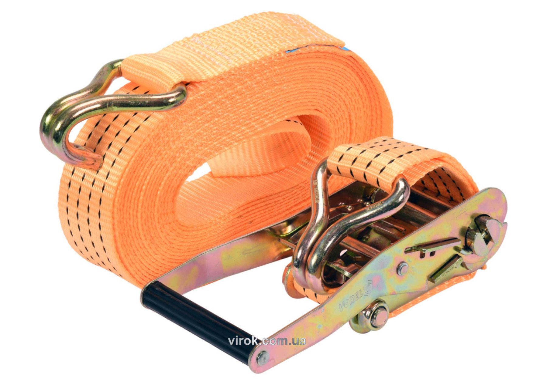 VOREL Пас для кріплення багажу з тріщаткою : сила натягу- 2000/4000 daN, 10 м х 50 мм, 2 шт.  | 8241