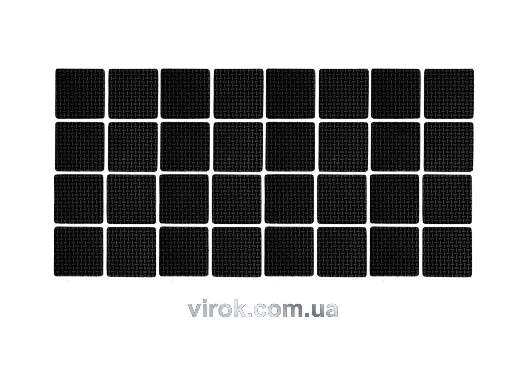 VOREL Наб. самокл. протект. 18х18мм/32шт-черн. 74895