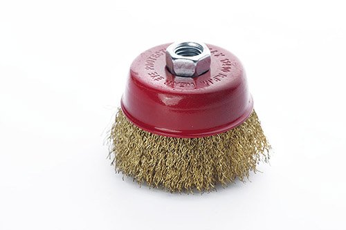 Щётка чаша латуневая проволока 75мм (УШМ) APRO