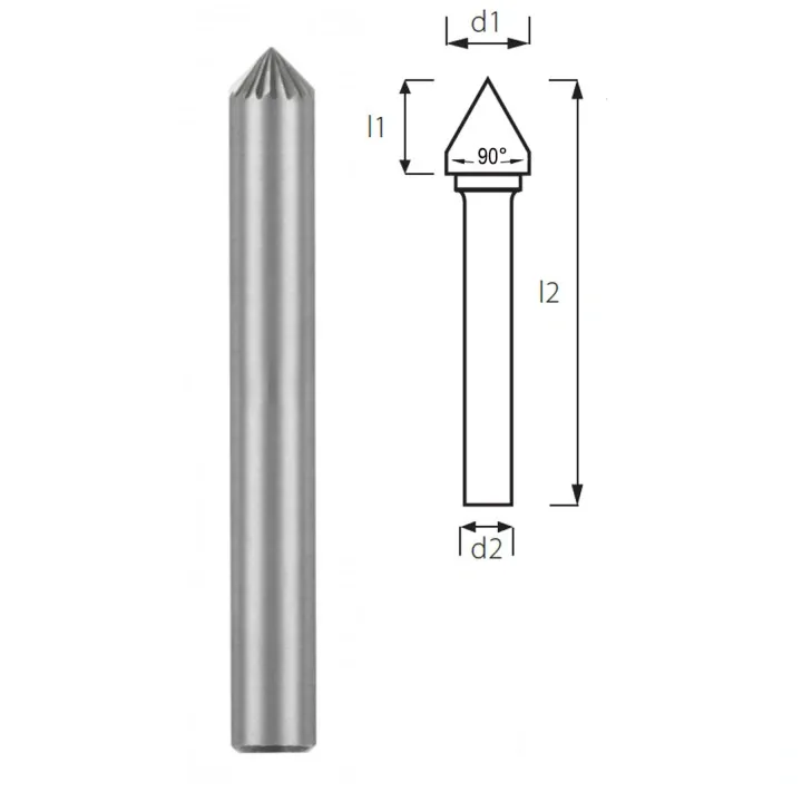 Борфреза конусная 90° PROFITOOL - 3х1,5х38x3 мм (K03033-6)