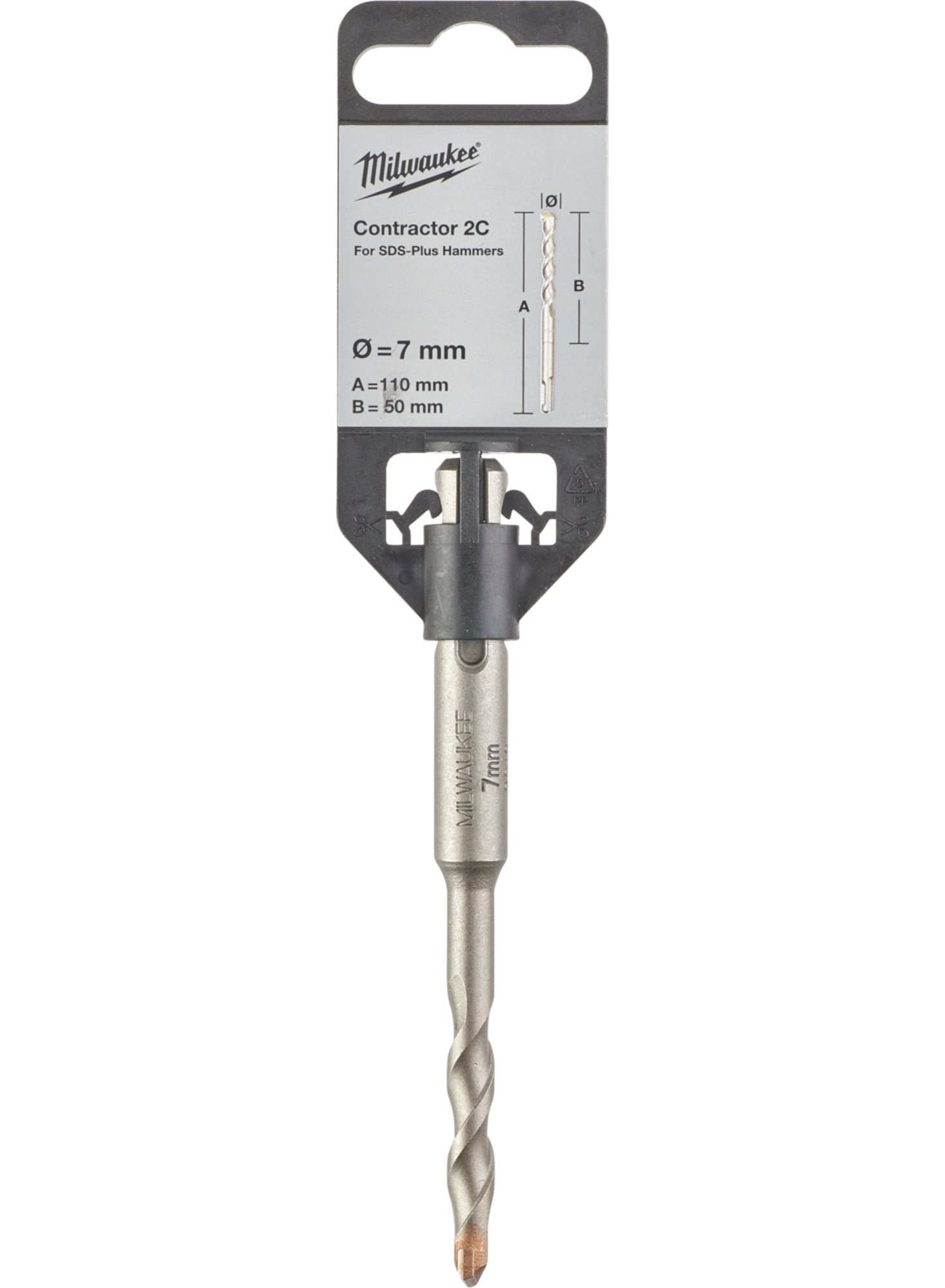 MILWAUKEE Бур SDS-PLUS Contractor, Ø7,0х110мм | 4932471224