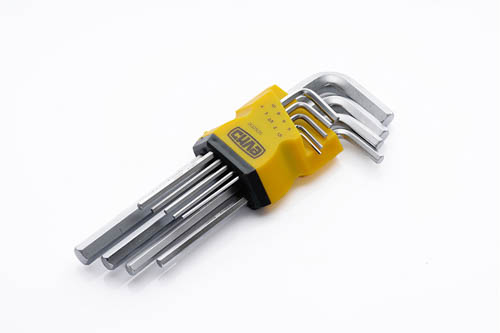 Набор шестигранников 1,5, 2, 2,5, 3, 4, 5, 6, 8, 10 средних CrV (9шт) СИЛА