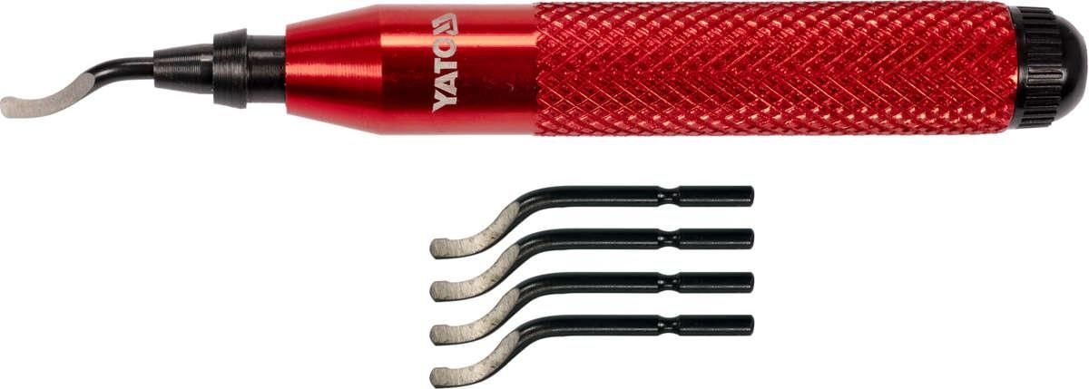 YATO Ніж для знімання фаски і задирок універсальний YATO, l= 135 мм, алюміній/ сталь, 5 запасних лез