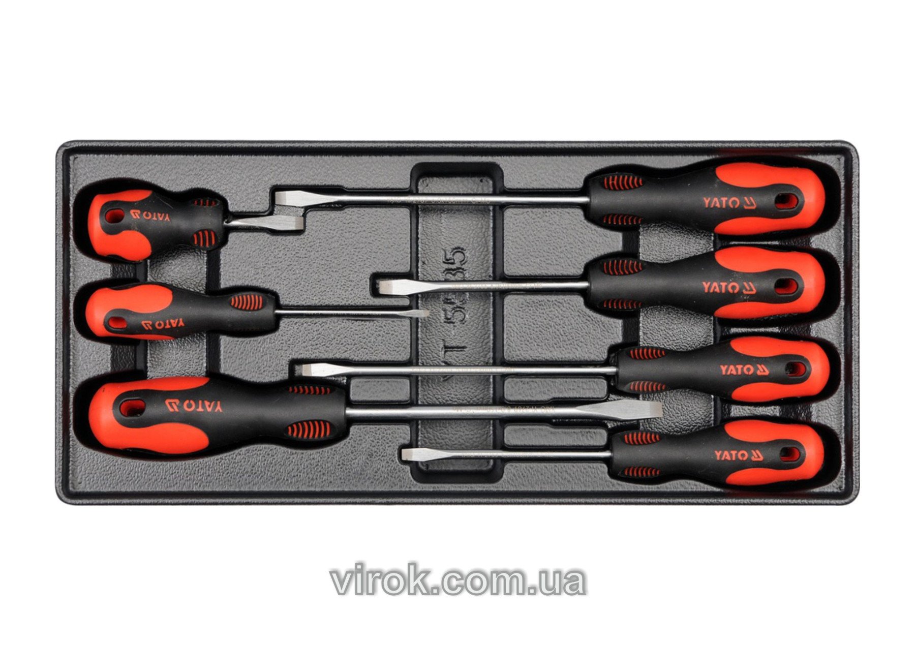 YATO Вклад до інструментальної шафи YATO, набір плоских викруток 7шт.  | YT-5535