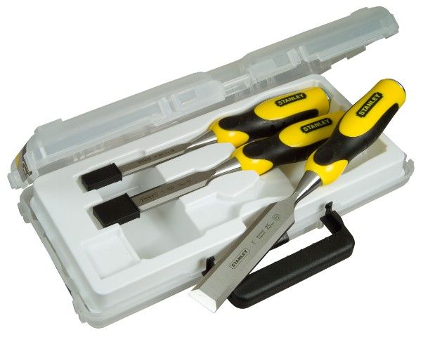 STANLEY 2-16-883 Набор стамесок 3 ед. усиленных (12, 18, 25мм, пластиковый кейс)