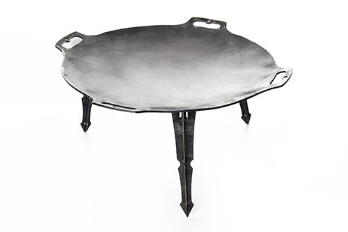 Сковорода туристическая с ручками 480мм толщина 4мм СИЛА