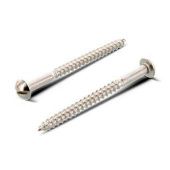 Шуруп по дереву нержавеющий с полукруглой головкой, прямой шлиц. DIN 96
