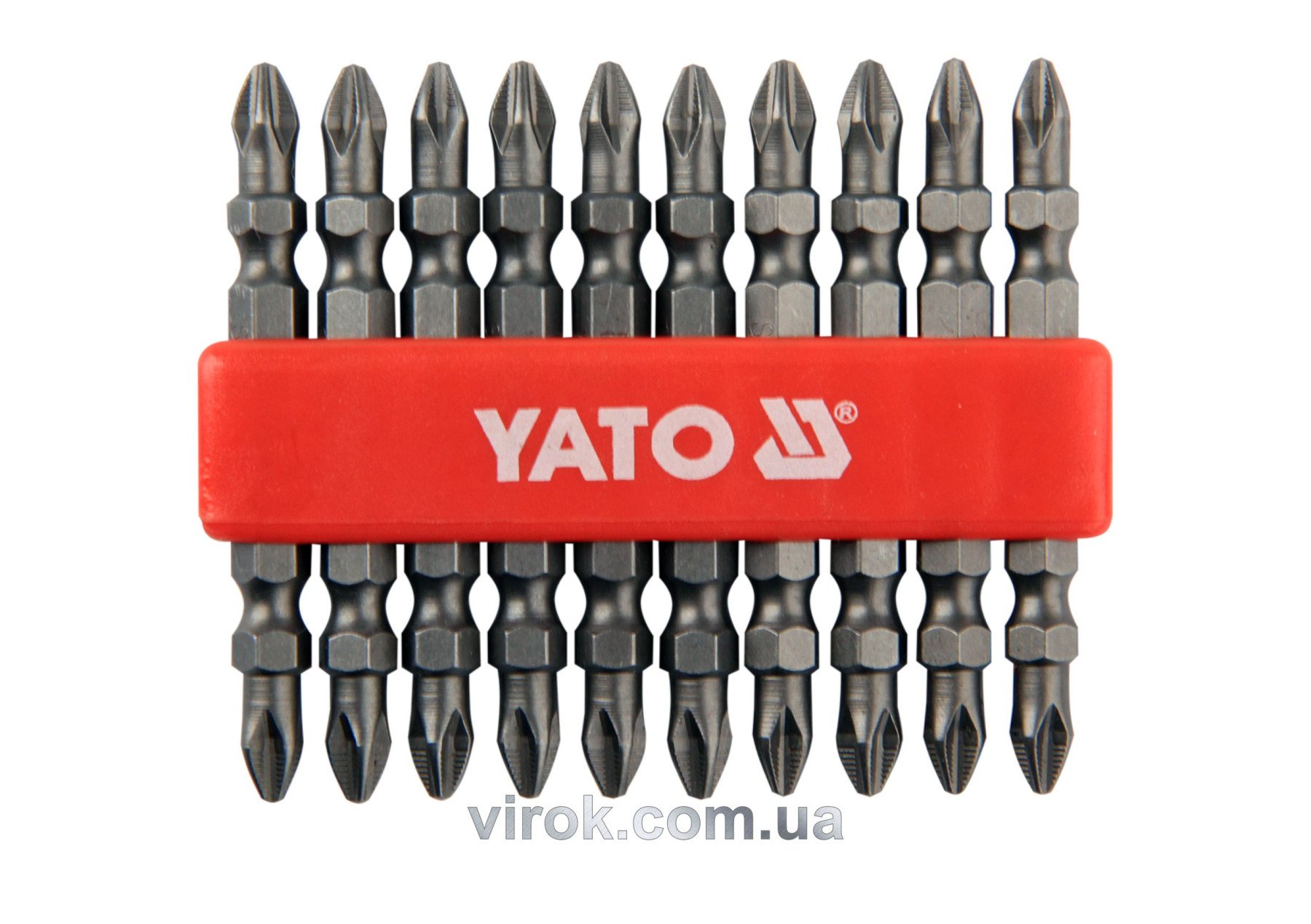 YATO Насадка викруткова двостороння YATO : Philips РН2 - PH2, L= 65 мм. 10 (Уп/Шт.)  | YT-0481