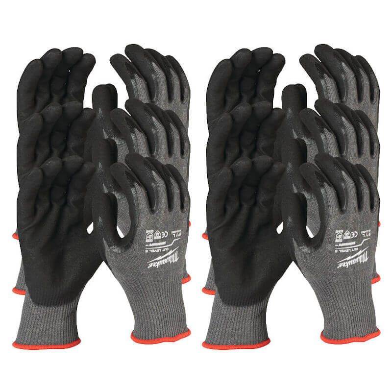 MILWAUKEE Рукавиці робочі, з опором порізам 5/Е, розмір 10/XL, (12 пар)