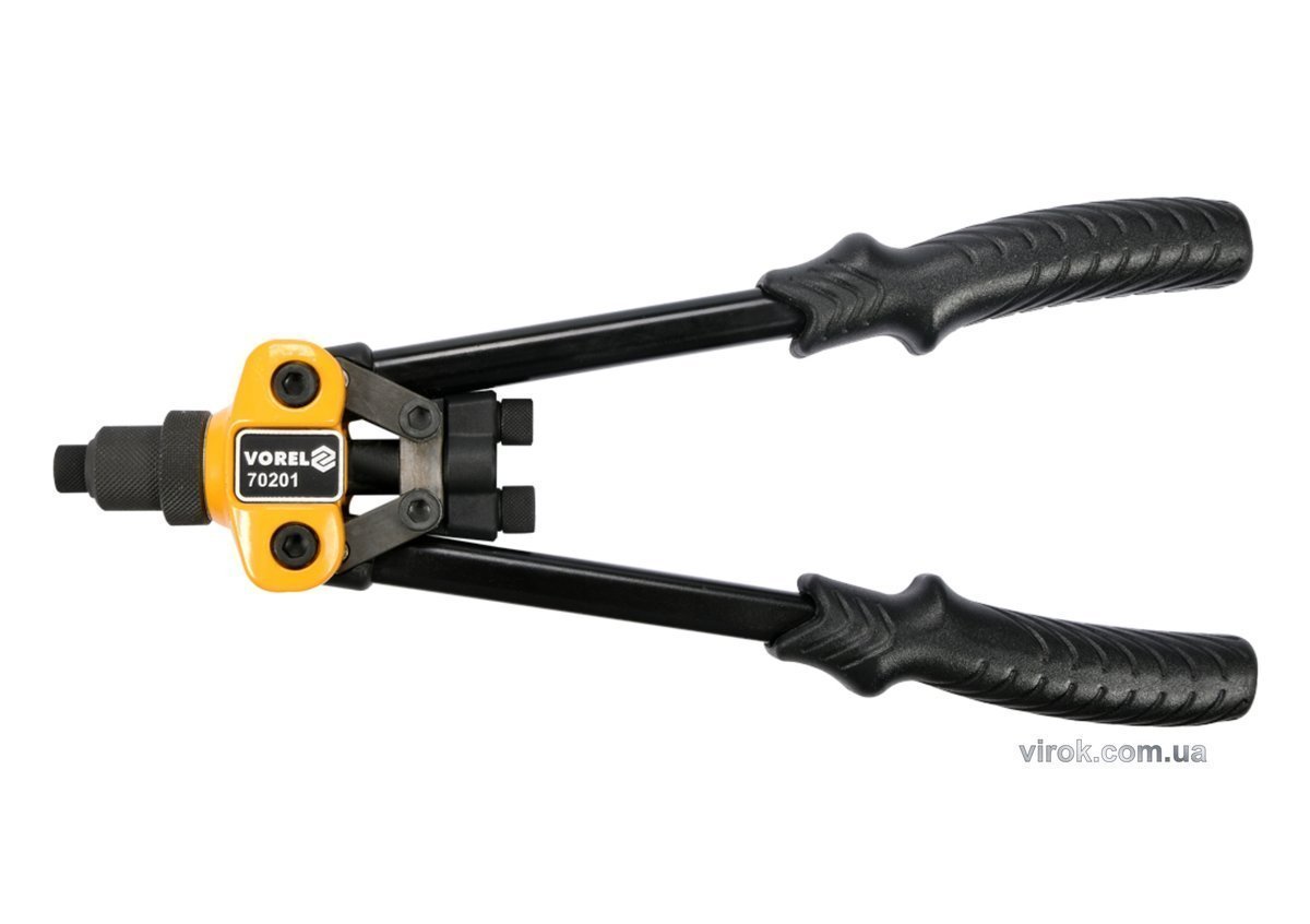 VOREL Заклепочник важільний 2-ручний для нітів Ø=3,2; 4,0; 4,8 мм, l=300 мм  | 70201