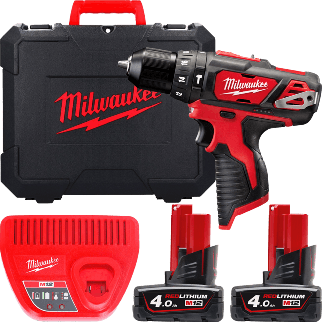 MILWAUKEE Аккумуляторная дрель-шуруповерт, крут. мом. 38 Нм, M12 BPD-402C 4933441935 | 4933441935