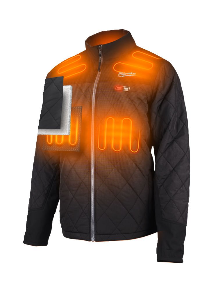 MILWAUKEE Куртка з електропідігрівом акумуляторна, M12 HJP-0 (M), чорна | 4933464365