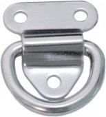 Нержавеющее полукольцо откидное с накладкой - ручка для ящика /// 8579