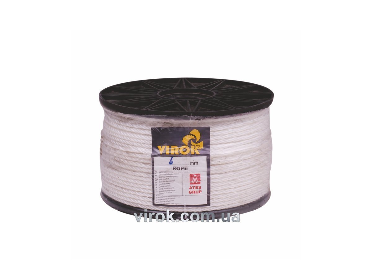 VIROK Канат поліпропіленовий ЕВА 12 мм Х 150 м. (пластикова бобіна) | 86V048