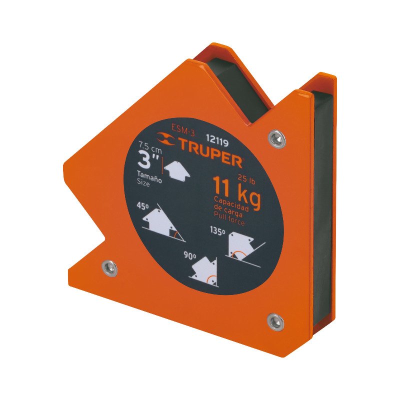 TRUPER ESM-3 Кутник магнітний, для зварювання, до 11 кг кут 45°, 90°, 135°