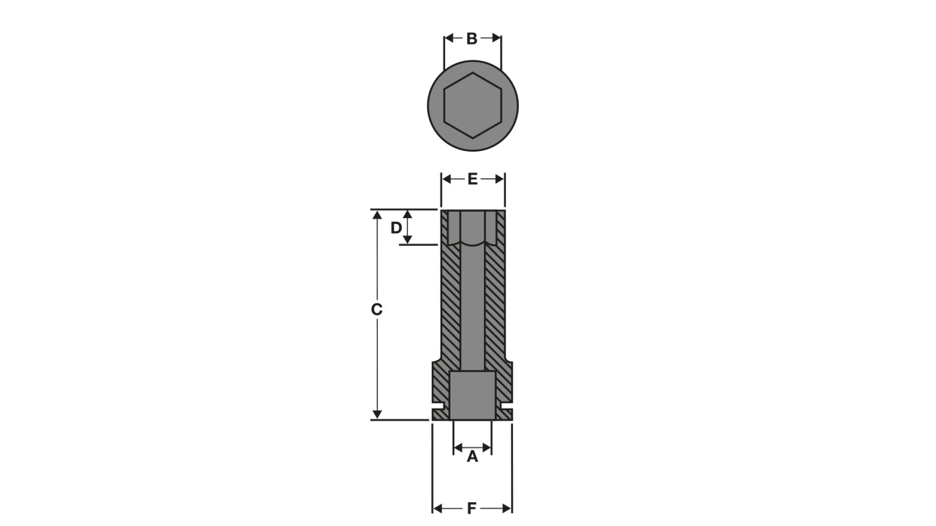 MILWAUKEE Головка ShW 1/2"подовжена, 16мм | 4932352853