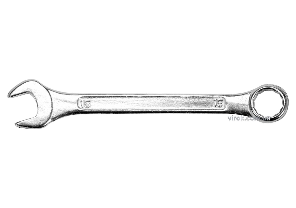 STHOR Ключ ріжково - накидний : М 15 мм, з вуглецевої сталі  | 51049