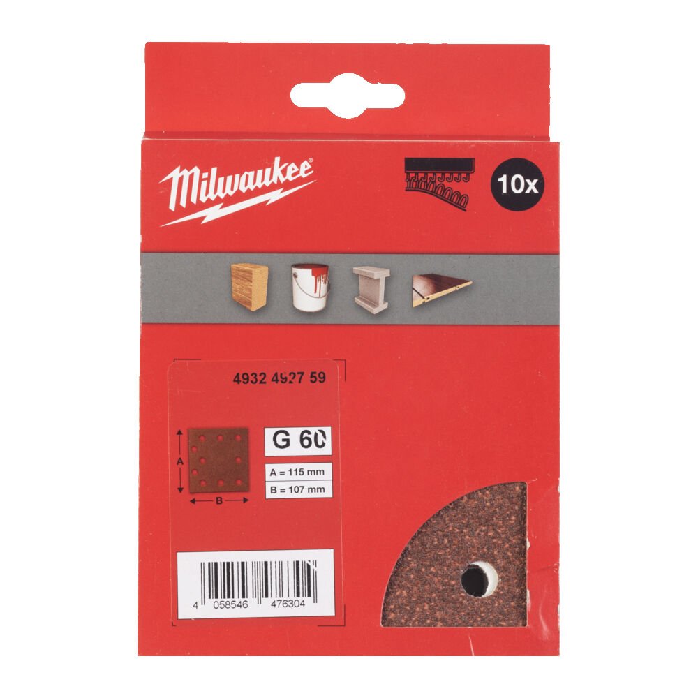 MILWAUKEE Шлифовальные листы 115 X 107 H&L GR 60 - 10 PCS | 4932492759